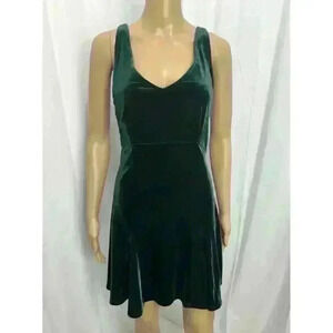 VTG 90s Y2K Victoria's Secret Emerald Green Mini Velvet Slip Cami Dress Sexy Med